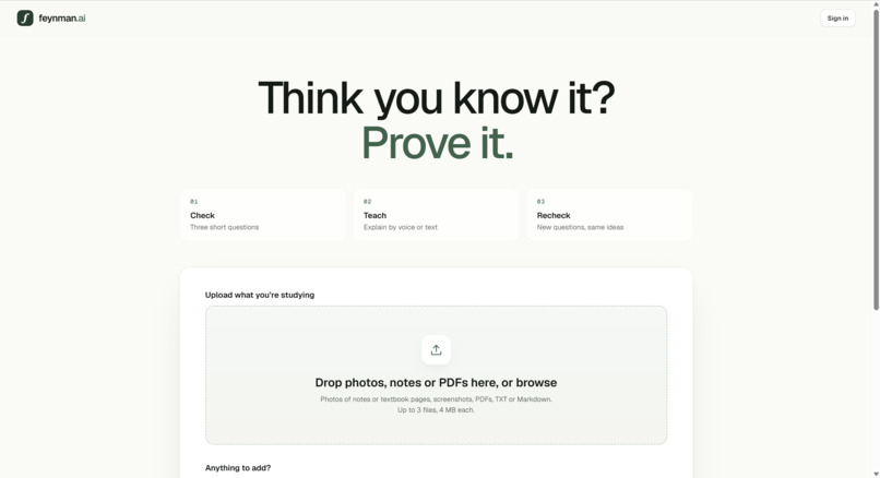 feynman.ai – screenshot 1