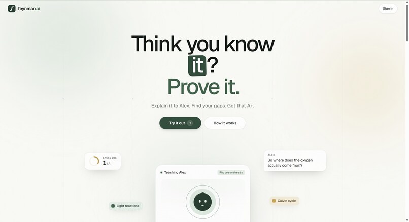 feynman.ai – screenshot 2