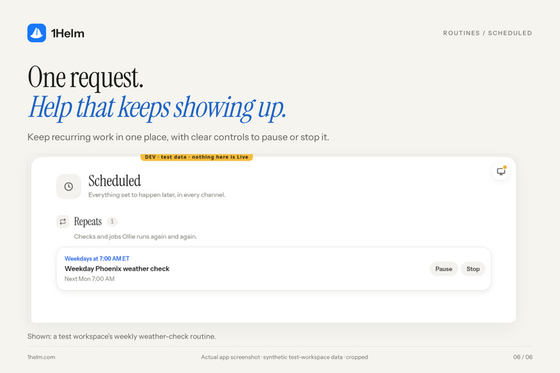 1Helm — Your life, remembered. Your work, handled – screenshot 6