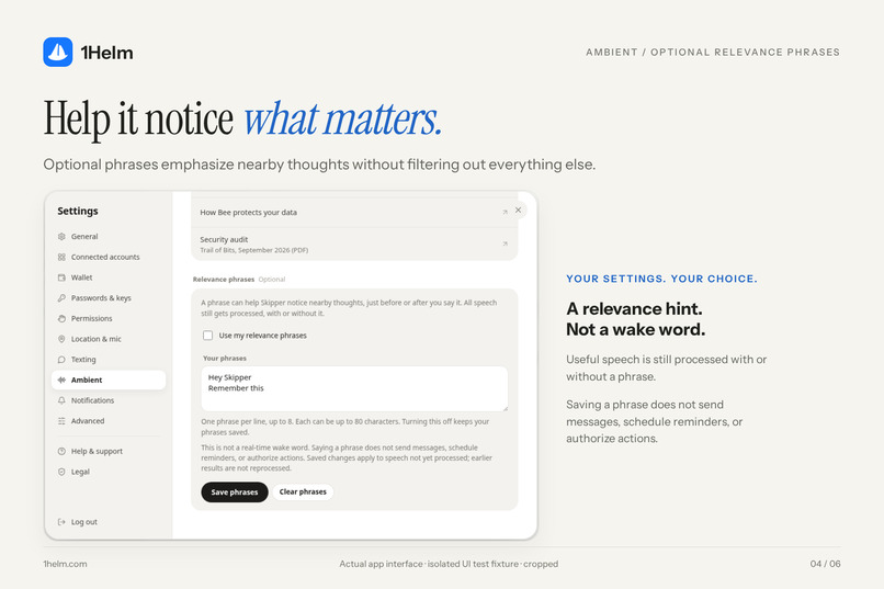 1Helm — Your life, remembered. Your work, handled – screenshot 4