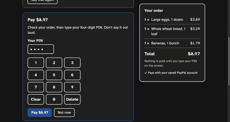 Voice Checkout – screenshot 2