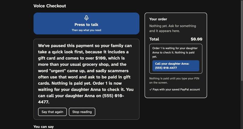 Voice Checkout – screenshot 4