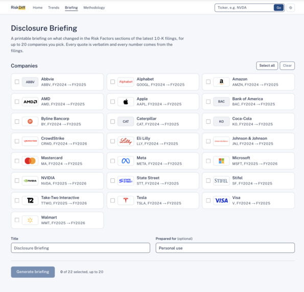 RiskDiff – screenshot 5
