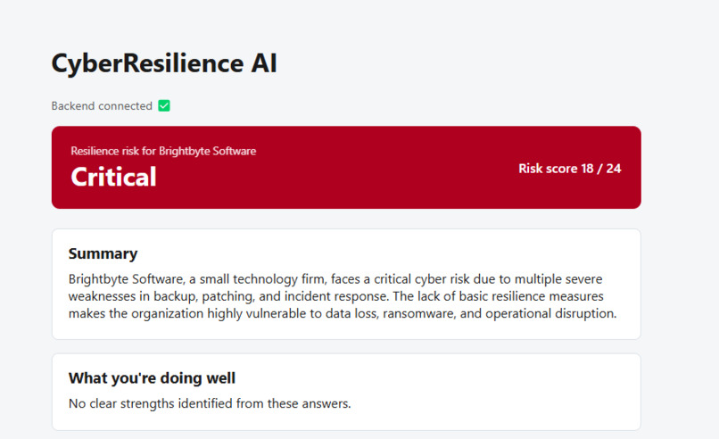 CyberResilience AI – screenshot 5