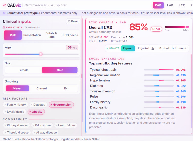 CADViz — Cardiovascular Risk Explorer – screenshot 2