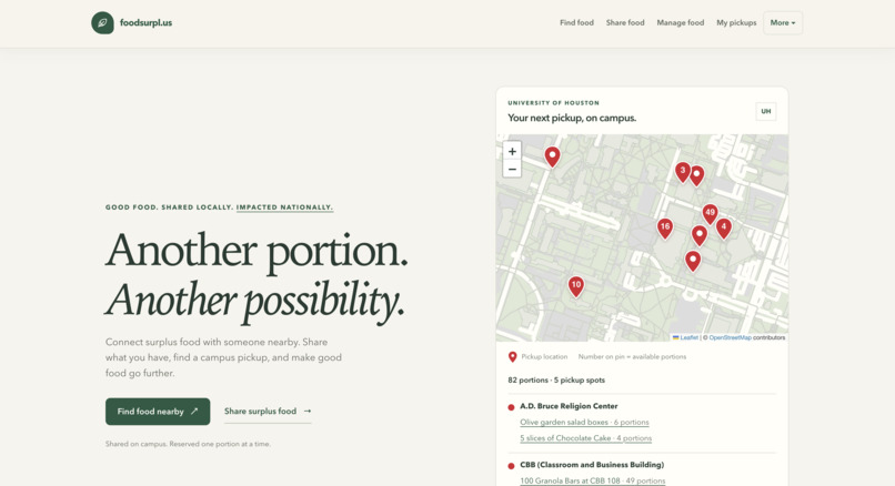 foodsurpl.us – screenshot 1