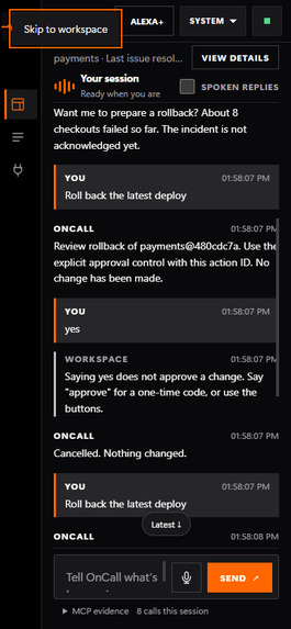OnCall: Evidence-Gated Voice Incident Agent – screenshot 5