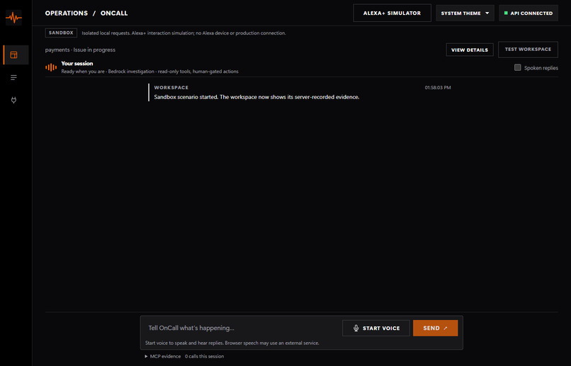 OnCall: Evidence-Gated Voice Incident Agent – screenshot 3