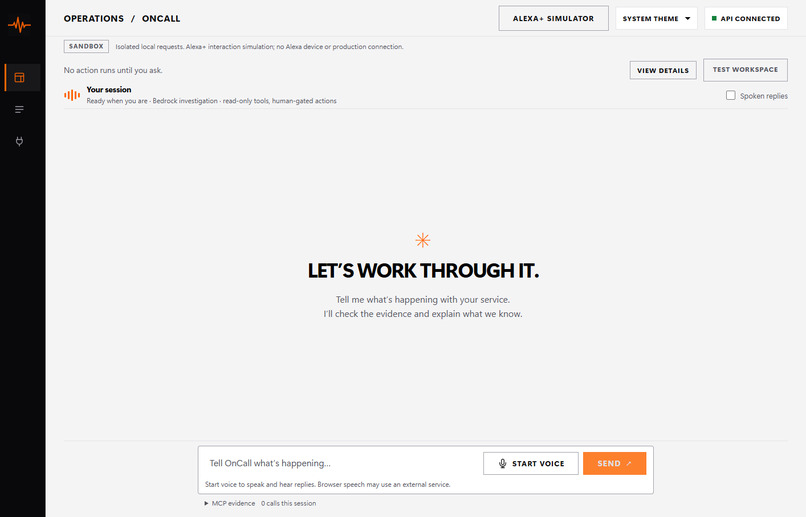 OnCall: Evidence-Gated Voice Incident Agent – screenshot 1