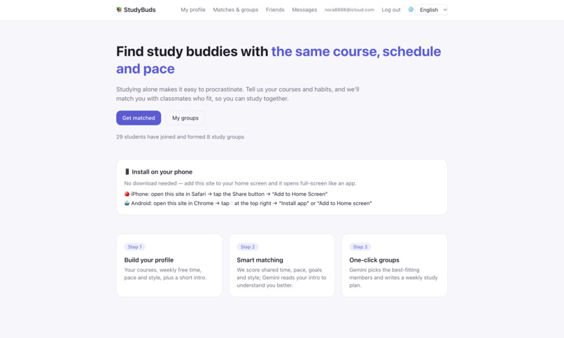StudyBuds – screenshot 1