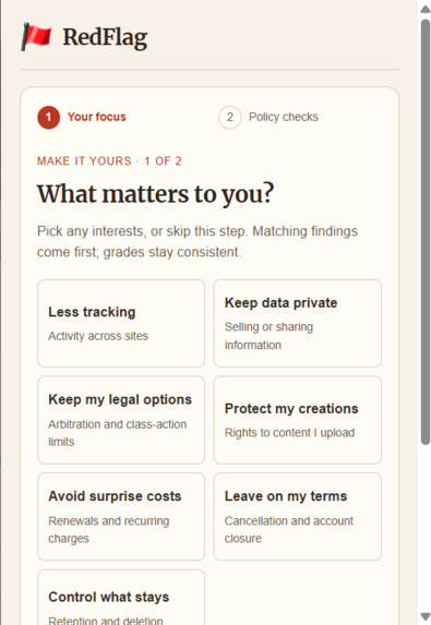 RedFlag – screenshot 1