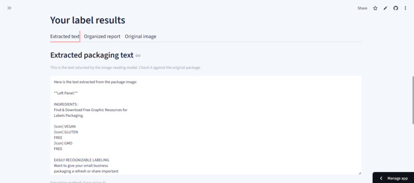 LabelLens: AI-Powered Packaging Accessibility Assistant – screenshot 2