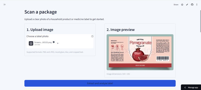 LabelLens: AI-Powered Packaging Accessibility Assistant – screenshot 4