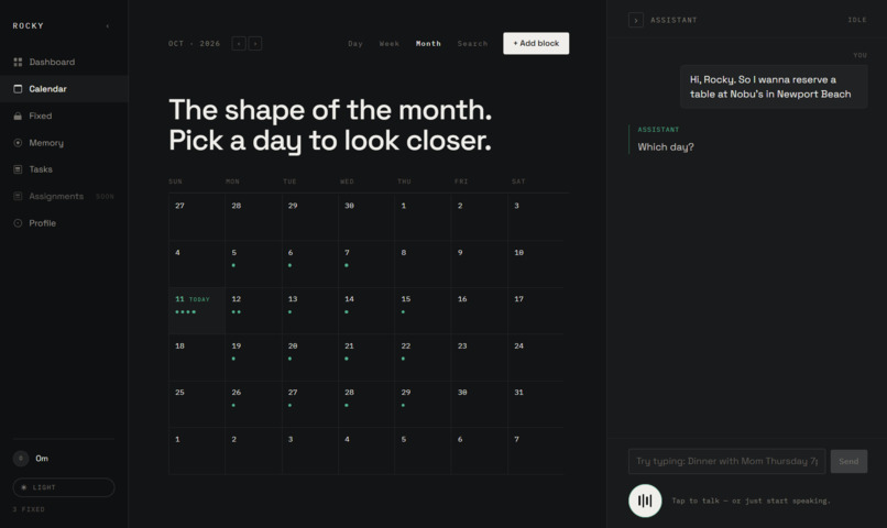 Rocky - Your week. Your voice. Your plan. – screenshot 1