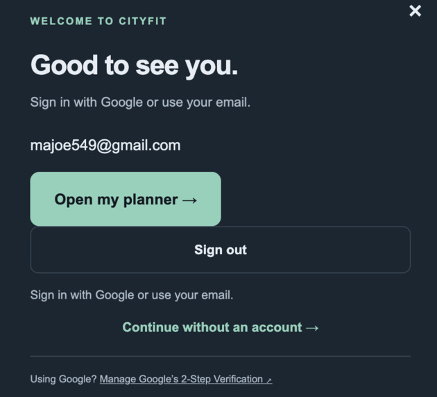 CityFit – screenshot 1