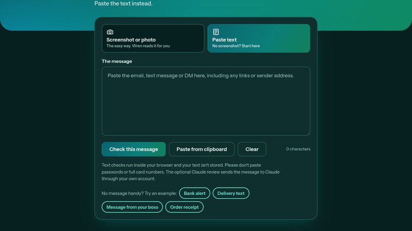 Second look: Scam detecting website – screenshot 2