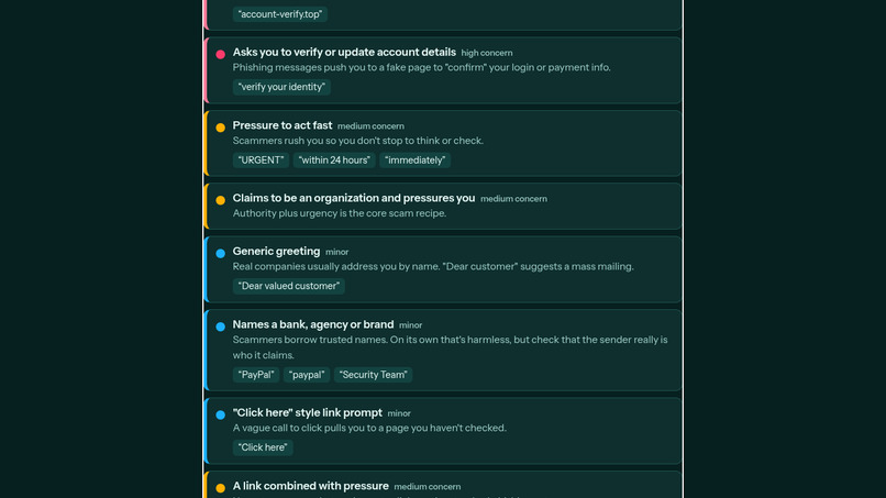Second look: Scam detecting website – screenshot 5