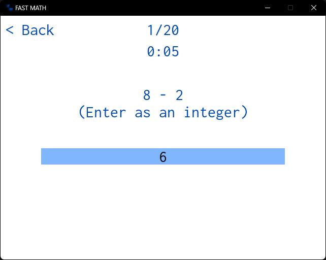 FAST MATH – screenshot 2