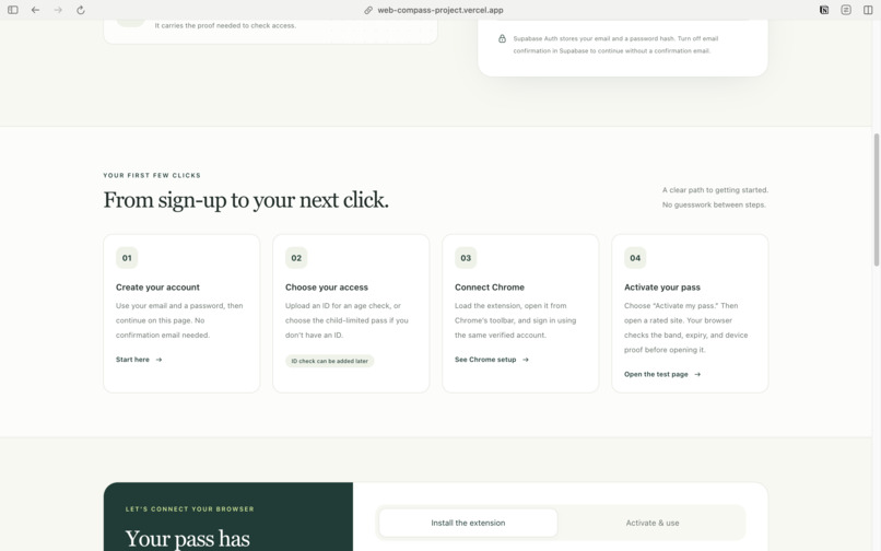 WebCompass – screenshot 1