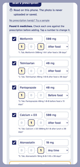 Saathi: medicines, shared – screenshot 3