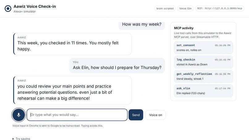 Aawiz Voice Check-in – screenshot 2