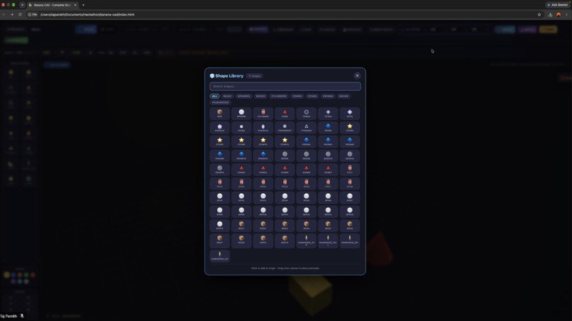 Banana CAD – screenshot 2