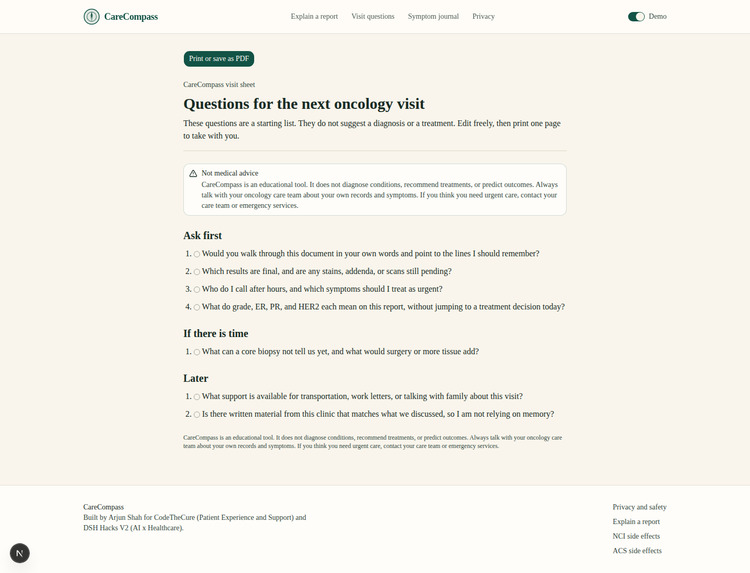 CareCompass – screenshot 1
