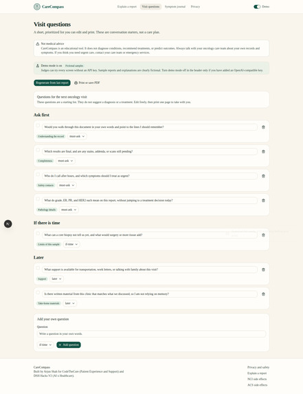 CareCompass – screenshot 2