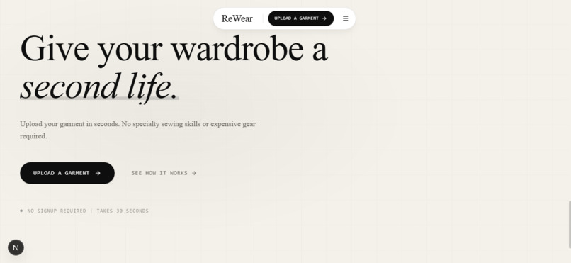 ReWear AI "Old clothes, new designs" – screenshot 2