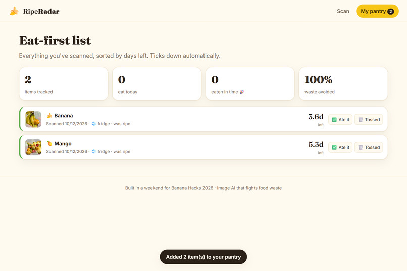 RipeRadar – screenshot 1