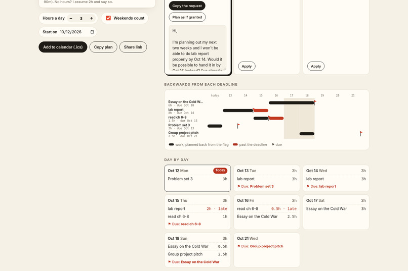 Backplan – screenshot 3