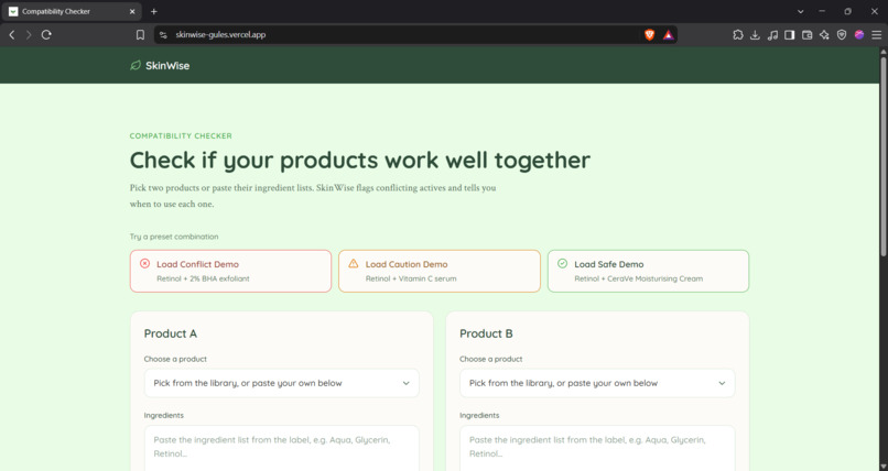 SkinWise – screenshot 2