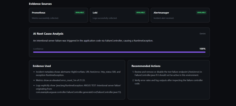 ArgusAI — AI-Powered Incident Intelligence – screenshot 9