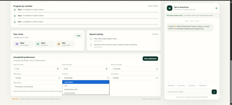 **HomeCircle — Family Care Coordination Assistant** – screenshot 3