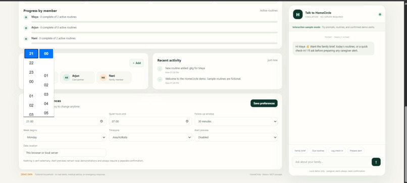 **HomeCircle — Family Care Coordination Assistant** – screenshot 5
