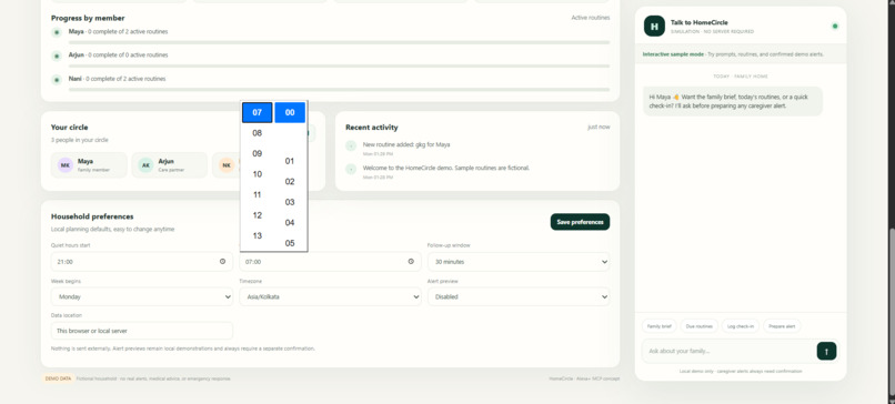 **HomeCircle — Family Care Coordination Assistant** – screenshot 6