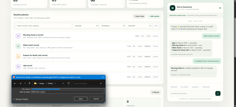 **HomeCircle — Family Care Coordination Assistant** – screenshot 8