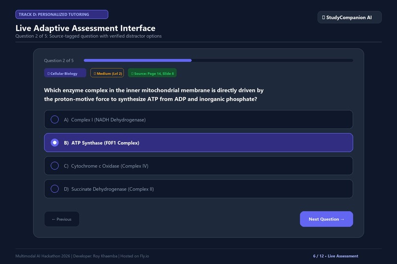 StudyCompanion AI – Source-Grounded Multimodal Tutor  – screenshot 7