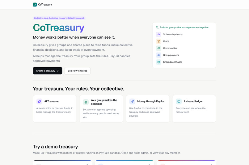 CoTreasury – screenshot 1