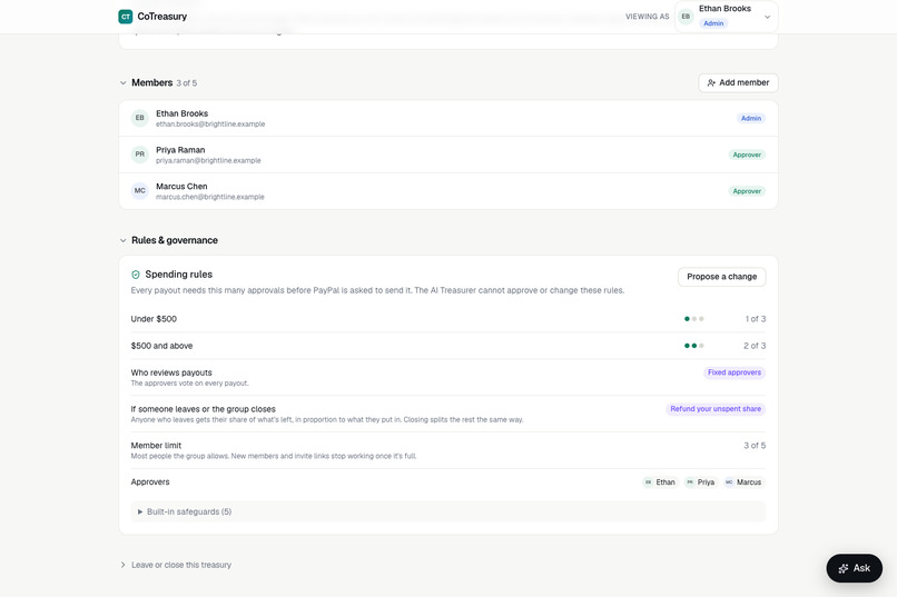 CoTreasury – screenshot 3