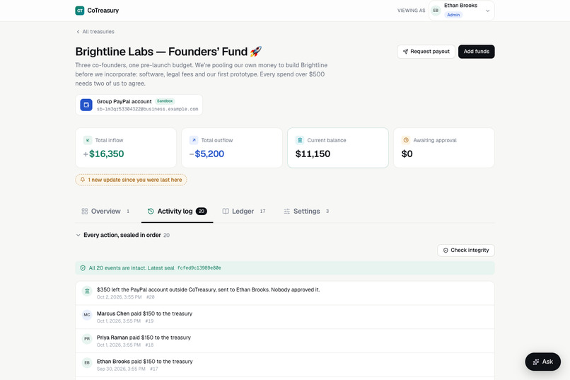 CoTreasury – screenshot 6