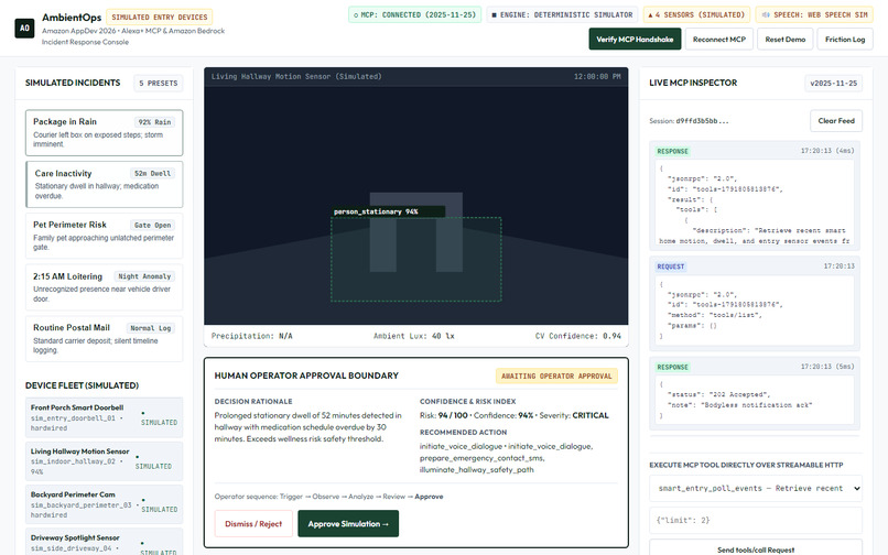 AmbientOps: Calm Incident Response for Alexa+ – screenshot 1