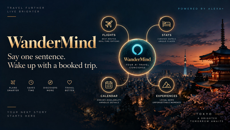 WanderMind — Agentic Travel Concierge for Alexa+ – screenshot 1