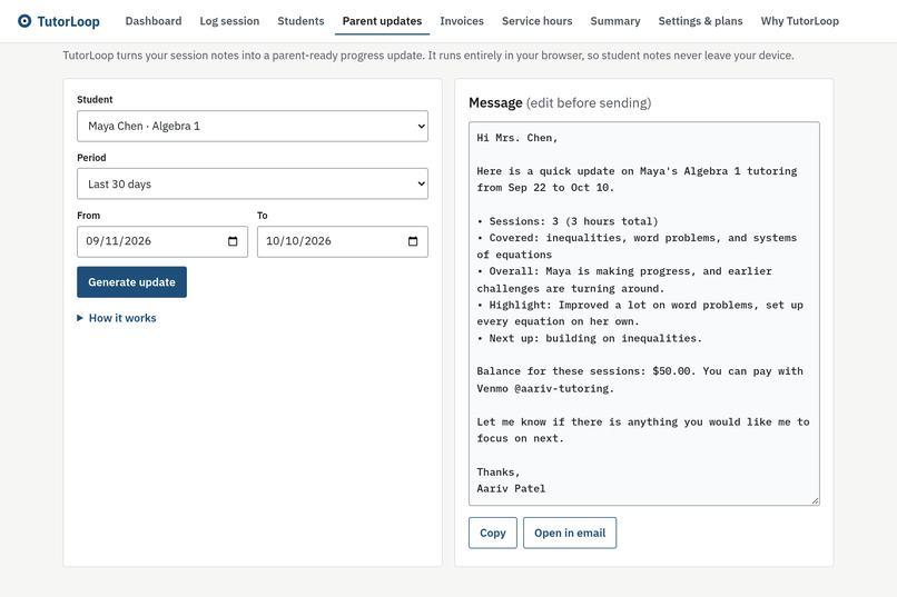 TutorLoop – screenshot 3