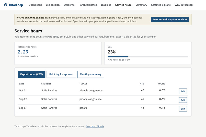 TutorLoop – screenshot 4