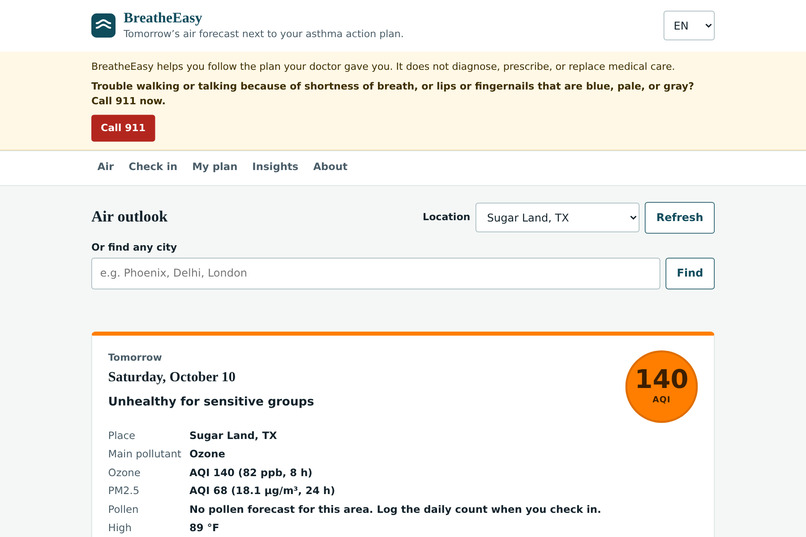 BreatheEasy – screenshot 1
