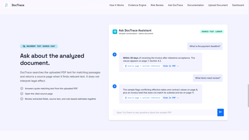 DocTrace: Clear, Verifiable Document Histories – screenshot 3