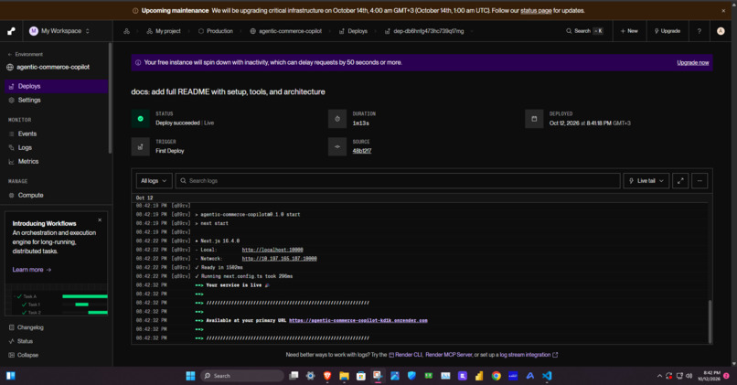 Agentic Commerce Copilot  PayPal AI Hackathon Demo – screenshot 1