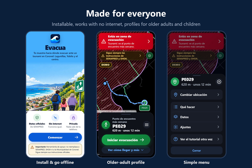 Evacua – Offline Tsunami Evacuation Map – screenshot 1