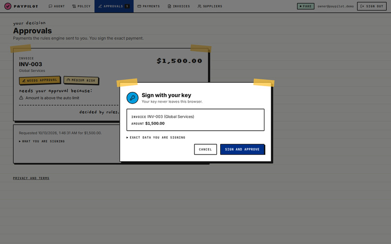 Paypilot – screenshot 3